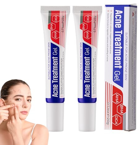 Pack of 2 Acne Control Cream, Anti Pimple Cream Acne Gel Fast Absorbireduces Blemishes & Breakouts Body Acne Cream Anti-impurities Gel, Reduces Blackhead Acne, Refines the Skin Complex