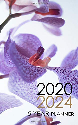 2020-2024 5 Year Monthly Planner: Flower calendar planner 5 x 8 small pocket size : 60 month calendar with holidays | for 5 year plan ( Jan 2020 - Dec 2024 )