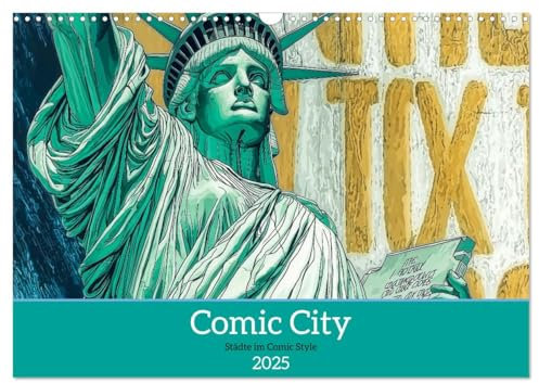 Comic City (Wandkalender 2025 DIN A3 quer), CALVENDO Monatskalender