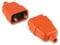 pro elec pl09473 10A 2 PIN 0128-OR Connector Rubber - Orange