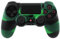 Camouflage Silikon Gummi Kasten Haut Hüllen Abdeckungs Schutz für PS4 Controller (Gruen+Schwarz)