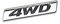 DSYCAR 3D Metal 4WD Adesivo per auto Logo Emblema Badge Sticker Decalcomanie Car Styling Decorazione fai da te Accessori per Universal Cars Moto Bike Car Styling Decorativo Accessorio (#1)
