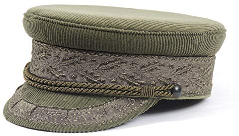 Prinz-Heinrich Mütze in Cord, das Original - Made in Germany (Oliv, 61)