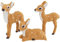 VBS Reh Konin, ca. 6,3-10 cm, 3er-Set
