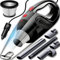 Retoo Handstaubsauger 4-in-1 Trocken DC 12 V, 120 W, 4200 Pa, Auto-Staubsauger mit HEPA-Filter, Autostaubsauger mit Bürste & Weicher Schlauch, Auto Staubsauger mit 4.8 m Kabel
