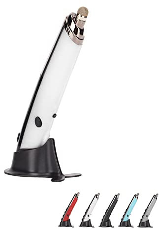 Dilwe Souris Stylo de Poche Optique sans Fil, Souris Stylo sans Fil 3 Niveaux Réglable DPI écran Tactile écriture Faible Puissance pour Ordinateur Portable Ordinateur Portable(Blanche)