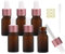 Alledomain 6Pcs, 10ml Frosted Amber Glass Bottles with Dropper Pipettes, Mini Empty Dropper Bottles Rose Gold Aluminum Alloy Cap Refillable Sample Container for Perfume/Essential Oils/Massage Oil
