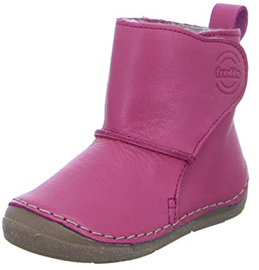 Froddo Kinder Stiefel G2160072 Mädchen Leder Stiefel Klettverschluss Pink (Fuxia) Größe 25 EU