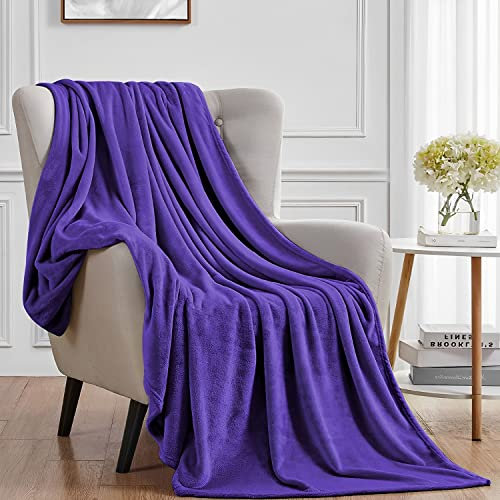 PLUS HOME Manta Sofa Grande Invierno - Manta Cama Regalo,130x160 Lila