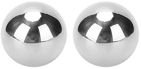 BORDSTRACT 1 Pair 2.3lb Solid Stainless Steel Baoding Balls