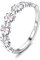 Milacolato Ring Damen Gänseblümchen Silber 925 Damen Ringe Frauen 18 Karat Gold Gefüllter Hawaiianischer Ring Mit Buntem Zirkonia Hochglanzpolierter Comfort Fit Statement-Eheringring