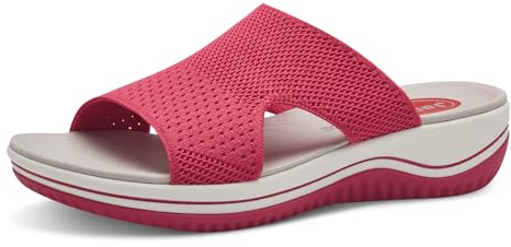 Jana Damen Pantoletten Elastisch Vegan, Rosa (Fuxia), 40 EU
