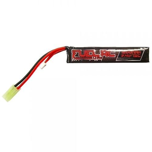 Batterie Li-Po 7,4 V x 1200 mAh 25C e-Tang | pour Armes Airsoft et Voitures, Bateaux ou hélicoptères radiocommandés RC