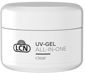 LCN All in One Gel Clear – 3in1-UV-Nagellack – Shellac für einen noch besseren Halt – Haftung, Aufbau und Versiegelung – Vegan, tierversuchsfrei und HEMA-frei – 20 ml