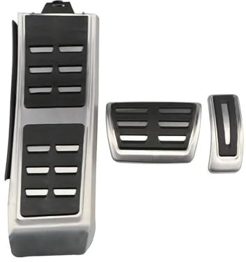 OU SI DUO Für A6 C6 C7 C8 2004-2022 Auto Fußpedale Abdeckung Kraftstoff Beschleuniger Bremse Restfoot Edelstahl rutschfeste Pedal Abdeckung(B 3 pcs)