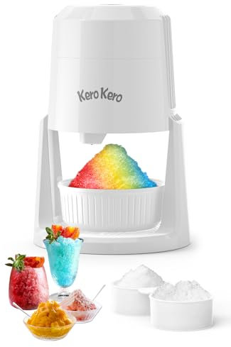 Kero Kero Máquinas de hielo afeitado, máquina de afeitar de hielo portátil con hoja ajustable, fabricante de conos de nieve multiusos para hielo afeitado casero, máquina de cono de nieve para niños