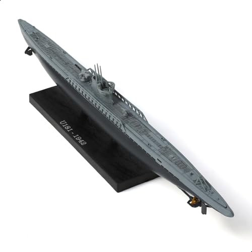 NUOTIE 1/350 U-181-1942 WWII Deutsches Kriegsmarine U-Boot Schlachtschiff Modell Typ IXD2 U-Boot-Modell Warld War II Legierung Metall Druckguss Militärmodell mit Display Ständer Sammlung Geschenk für