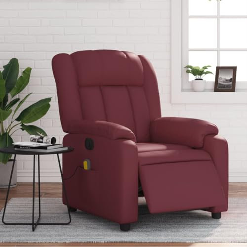 IKAYAA Elektrischer Massagesessel Fernsehsessel mit Liegefunktion Relaxsessel Elektrisch Verstellbar Massage Sessel Wohnzimmer Massagefunktion Liegesessel Relaxliege Kunstleder