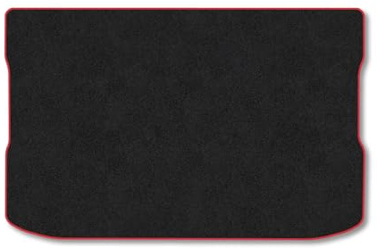 Carpet Boot Liner Compatible With Dacia Spring (2024+) Red Trim Carpet Tailored Fit 550Gsm Protector Boot Mat Anti-Slip Durable Water-Resistant Easy Clean Custom Fit Dog Friendly