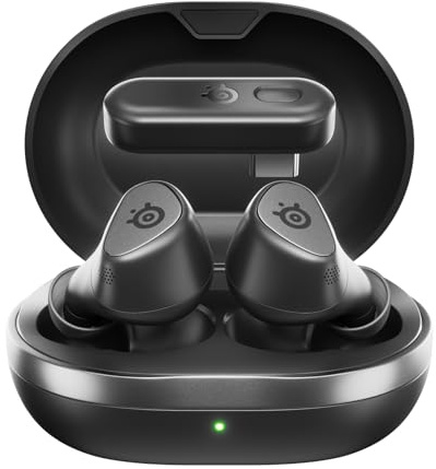SteelSeries - Arctis GameBuds per PS5 - Auricolari da gioco wireless - 2,4 GHz + BT 5.3 - ANC/Trasparenza - 40H di autonomia - Ricarica wireless - PS5, PC, Switch 2, Mobile - Nero (Ricondizionato)