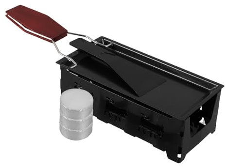 BESPORTBLE 1 Ensemble De Mini-Plaque De Cuisson Pliable Support De Moniteur Distributeur De En Osier Pour Lait Et Beurre Porte-Étiquettes Pro Cue Sag Fondoir À Fromage