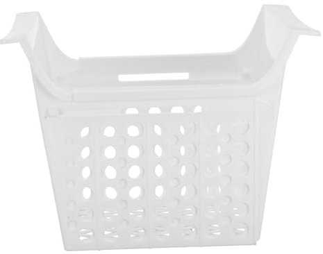 HOMSFOU Cestello Per Congelatore a Pozzetto Estensibile in Plastica, Organizer Portaoggetti Per Frigorifero e Congelatore, Contenitore Regolabile Fori Drenaggio Per Cucina