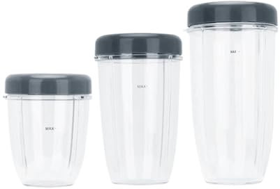 Generico 3 Pezzi di Ricambio Tazze for spremiagrumi in plastica Tazze for frullatore in plastica durevoli infrangibili