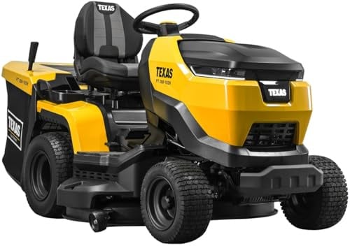 TEXAS PT 200-102H Rasentraktor Rasenmäher Traktor Aufsitzmäher 102cm V-Twin 586cc Hydrostat 280L Fangkorb LED Elektrostart
