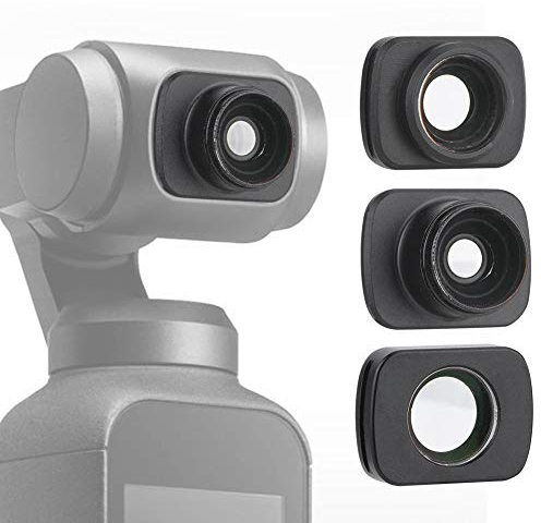Topiky 3Pcs Micro-wide Angle/10X Macro Lens/Fisheye Lens Filter Kit Set for DJI OSMO