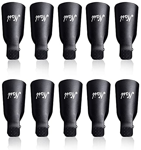 Liu X 10 Stück Acryl Nail Art Soak Off Clip Cap UV Gelpoliermittel Entferner Wrap Nail Tool Nagellackentferner(Schwarz)