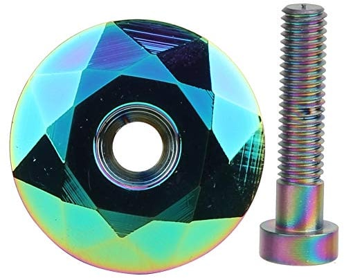 Headset Aluminium Alloy Light Headset Stem Top Titanizing Cover for Mountain Bike Road Bike(colorful)
