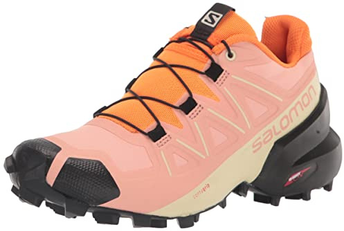 Salomon Speedcross 5 Damen Trail Running Schuhe, Grip, Stabilität, Passform, Blooming Dahlia, 45 1/3
