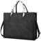 NUBILY Sac Cabas Sac à Main Similicuir Grand Capacité Sac Ordinateur Femme Imperméable Sac de Cours Lycée Sacoche Porté Epaule Bandoulière Sac Cabas Rigide Documents A4 Sac Fourre Tout Noir