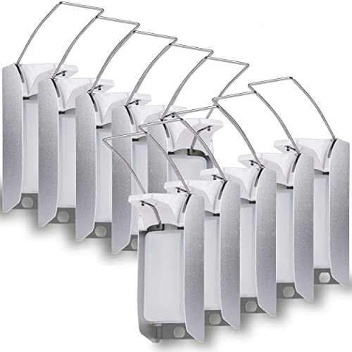 Fianu® Desinfektionsspender Wand 1000ml 10er Pack Aluminium Seifenspender Wandbefestigung Flüssigseifenspender Wandmontage Hygienespender Dosierspender (Weiß, Ohne Schloss)