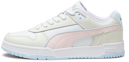 PUMA Rbd Game Low, Scarpe da Ginnastica Unisex - Adulto, Puma White Frosty Pink Vapor Gray Icy Blue Puma Gold, 40 EU