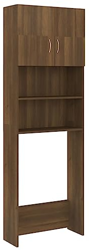 Mobile per Lavatrice Rovere Marrone 64x25,5x190 cm