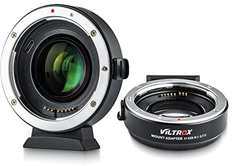 VILTROX EF-EOS M2 Speed Booster 0,71 x adattatore per obiettivo di messa a fuoco automatica compatibile con obiettivo Canon EF a fotocamera Canon EOS EF-M EOS-M M200 M6 M5 M50 M100