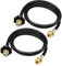 Peowuieu 2 Pack 1.8 m Propane Adapter 1 lb to 20 Lb, Connection with Plug for Buddy Heater, Cooker, Portable Grille