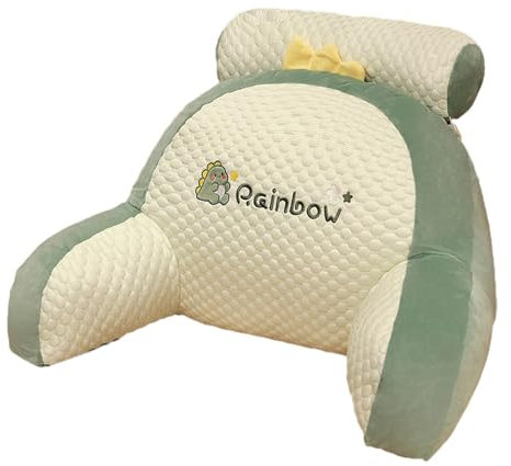 Yianyal Bed Pillow for Sitting Up - Backrest with Arms - Lumbar Cushion Pillows for Watching TV, Sitting In Bed, Gaming and Reading