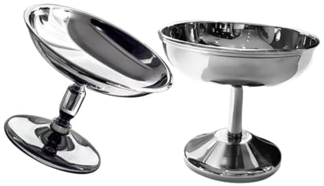 Ciieeo 2pcs Salad Cup Metal Bowl Dessert Bowl Pudding Cup Dessert Goblet Stainless Steel Ice Cream Cup Ice Cream Cups Appetizer Cups Chip Bowls for Parties Ice Cream Goblet Dessert Cups