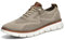 Wearbreeze - Tenis Oxford casuales de negocios para hombre, zapatos de vestir ligeros con cordones para el trabajo, viajes y viajes diarios, Caqui, 43 EU