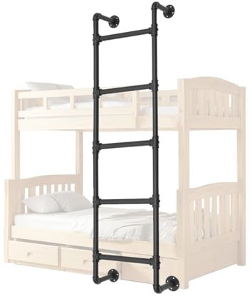 Bunk Bed Ladder for Home Loft Lofted Only Rv Bunkbed Stairs Rv Attic College Dorm Wall Mounted Black Wrought Iron Durable Stairs Replacement