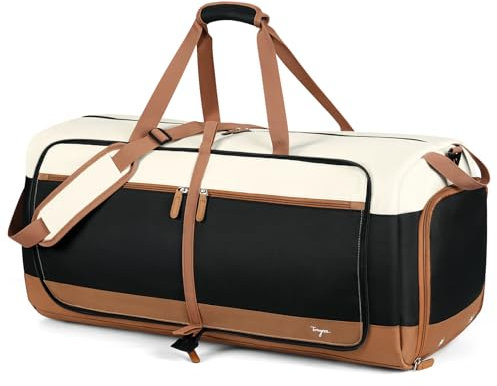 Tonyeee Reisetasche Damen 80L Faltbare Reisetasche Weekender Sporttasche mit Schuhfach, wasserdichte Handgepäck Tasche/Sporttasche/Krankenhaustasche