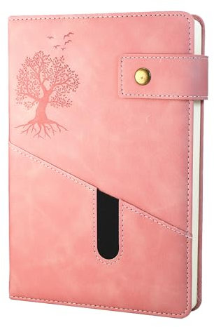 HoyunLL A5 Ruled Notebook Journal - A5 Note Book Hardcover Executive Notebooks with Premium Thick Paper, 8.5×5.7,360 Page, Perfect for Office Home School Business Writing & Note Taking (Pink)