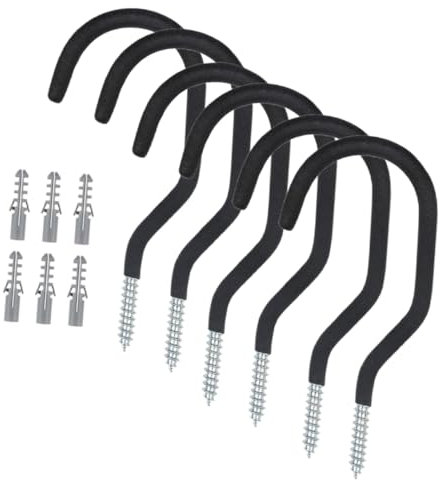 KONTONTY 6piezas Ganchos Para Bicicleta Colgador De Techo Resistente Soporte De Garaje