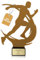 pokal-fabrik.de - Goldene/r Läufer/in Pokal 21 cm aus Metall mit Gravur - Marathon Geschenk-Trophäe mit Metallsilhouette & Steinsockel - Personalisiertes Geschenk - Wanderpokal Laufen | Joggen
