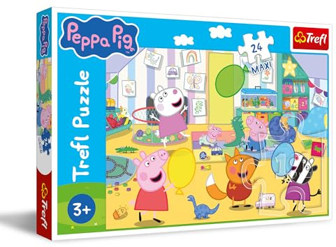 Trefl - Peppa Świnka, Piękna Peppa - Puzzle 24 Maxi - 24 Large Elements, Creative Entertainment for Children from 3 years old
