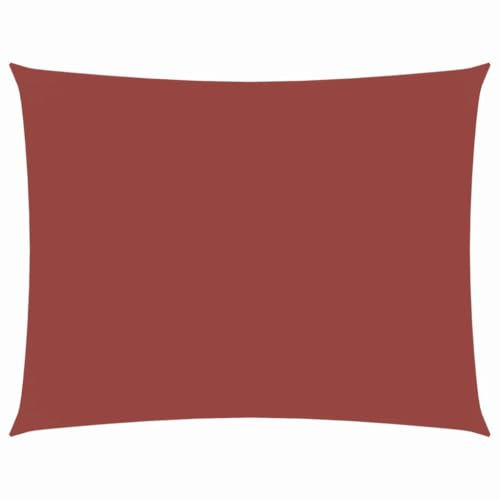 HOMTAKIE Voile de Parasol Tissu Oxford rectangulaire 4x6 m Terre Cuite