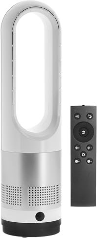 Powersonic Bladeless Oscillating Tower Fan 8 Speeds, Timer, Remote Control 45W