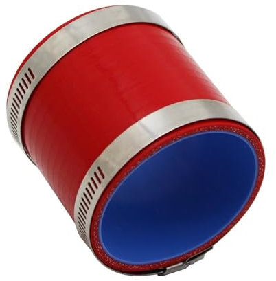 VNSMM Manguito Turbo Manguera de Silicona para intercooler, Turbo, Tubo de admisión, acoplador, Universal, Recta, Varios tamaños, roja, Longitud 76 mm Manguera de intercooler(45MM-51MM)